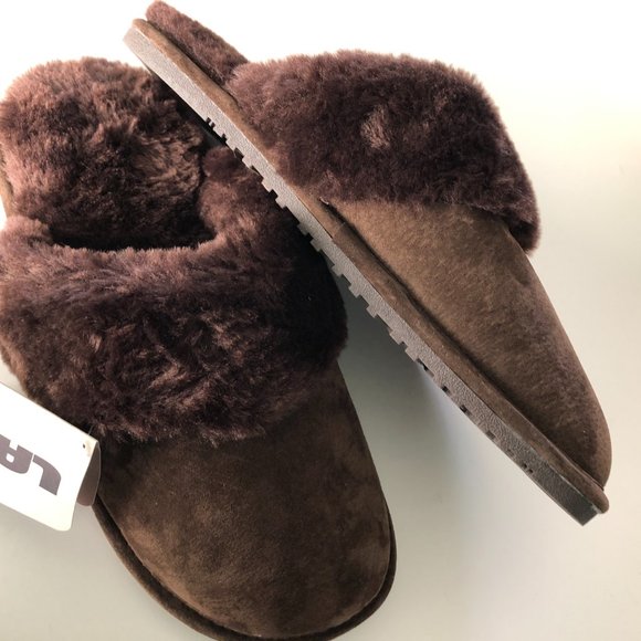 LAMO FOOTWEAR Women's Sheepskin Double Face Slippers Suede NIB 10.5 - 11 - Picture 5 of 5